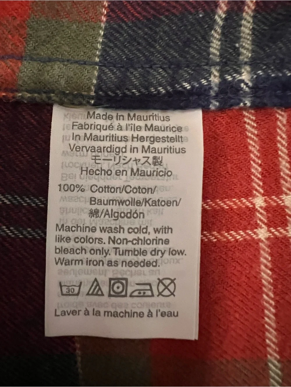 J. Crew Red and Navy Plaid Button-Down Shirt
